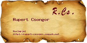 Rupert Csongor névjegykártya